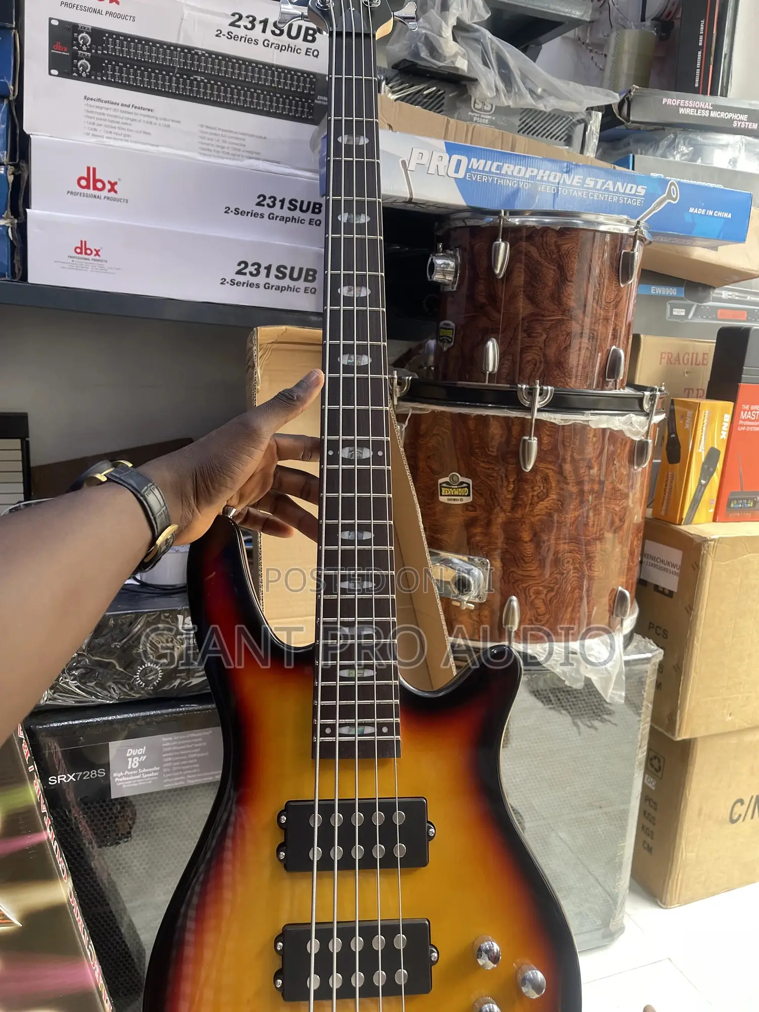 Professional Gipson 5 Strings Passive Bass Guitar