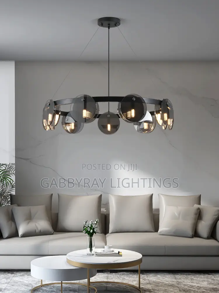 Round Shaped Glass Chandelier