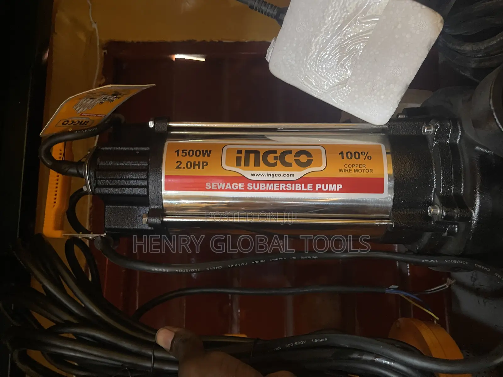 1500w 2.0hp Ingco Sewage Dirty Water Pump