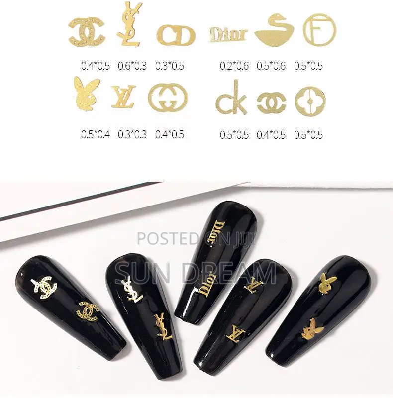 Golden Nail Charms Gems Nail Stones Accessories