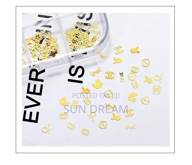 Golden Nail Charms Gems Nail Stones Accessories