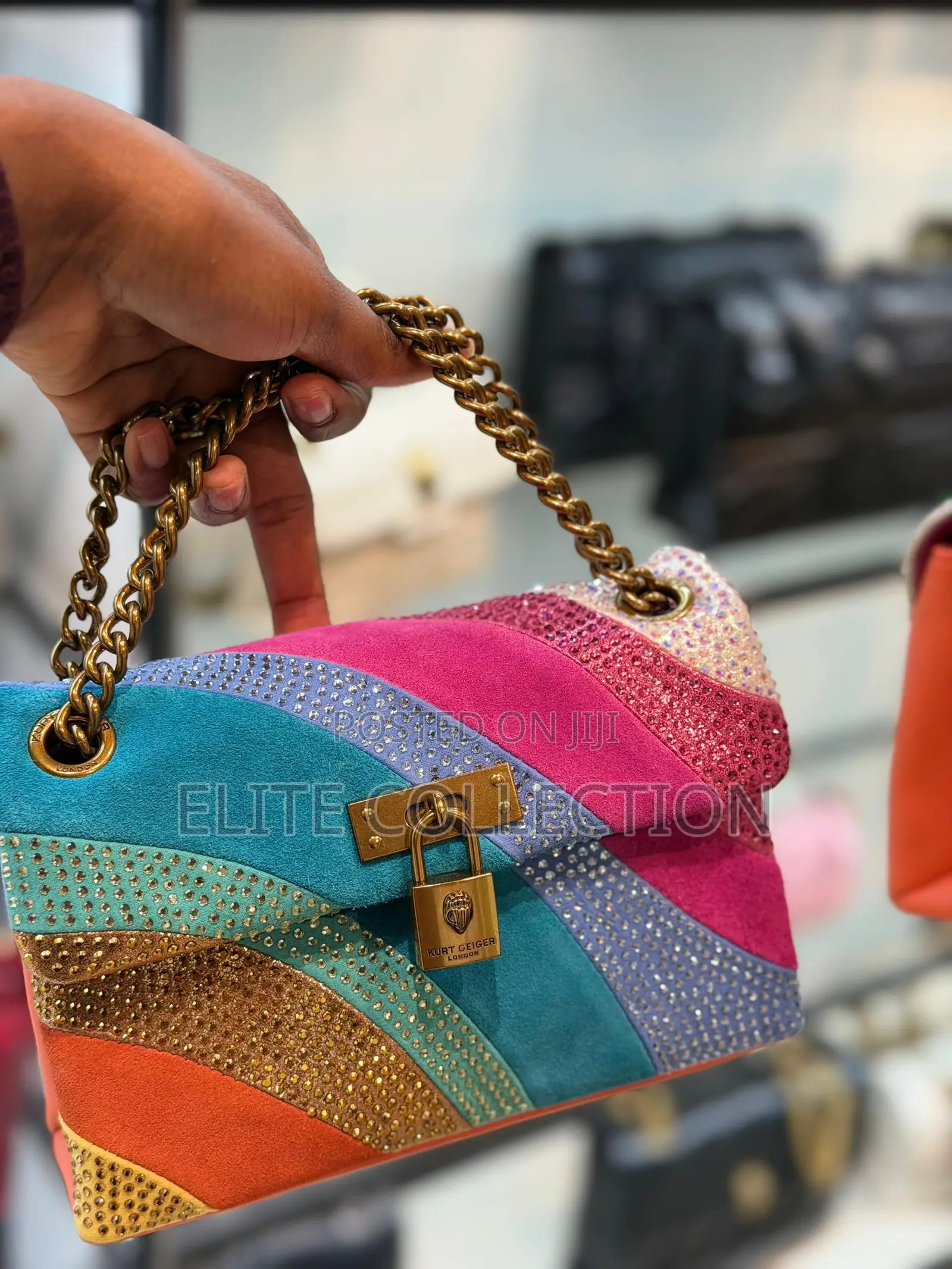 Kurt Geiger London Kensington Vibrant Multi-Colored Bag Authentic 
