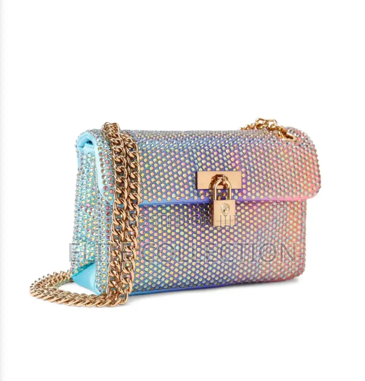 Kurt Geiger London Mini Brixton Striped Embellished Bag Authentic