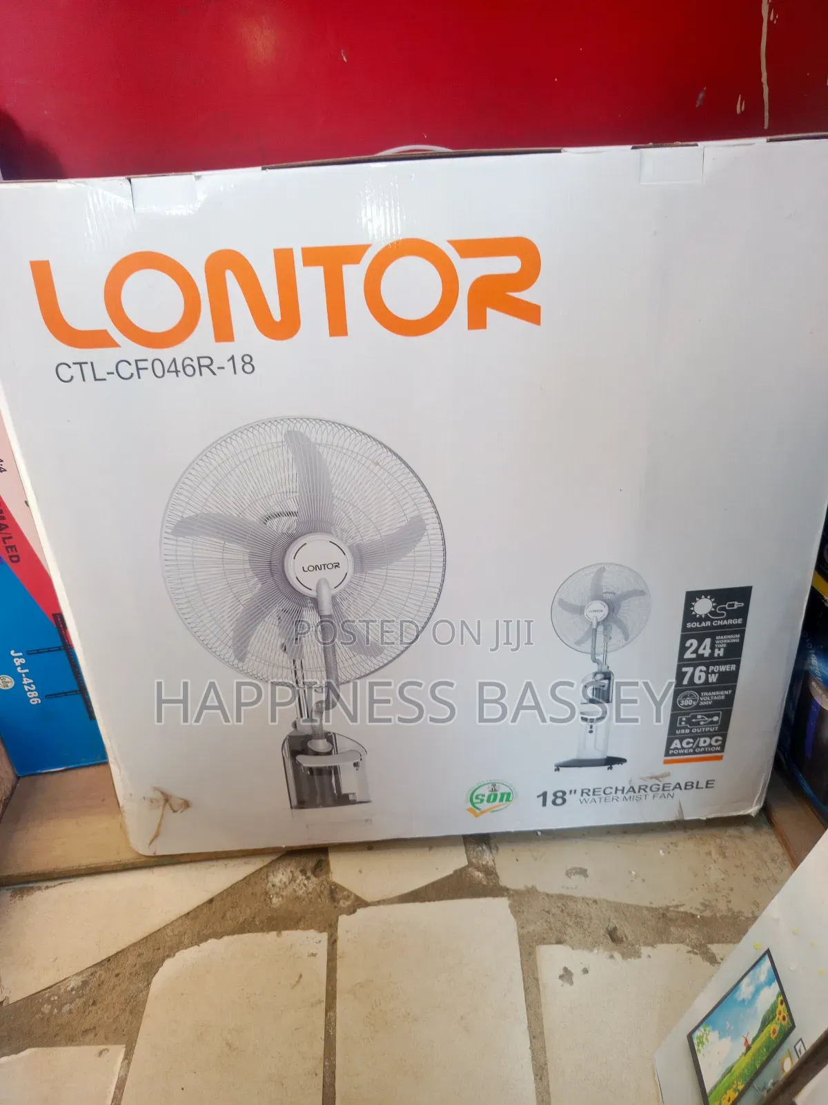 Lontor Rechargeable Mist Fan 18"