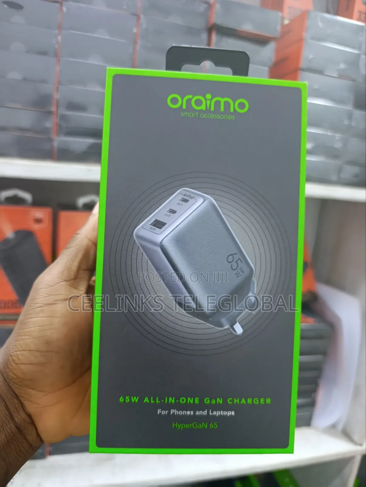 Oraimo Hypergan 65w Mobile Phone Laptop Fast Wall Charger With