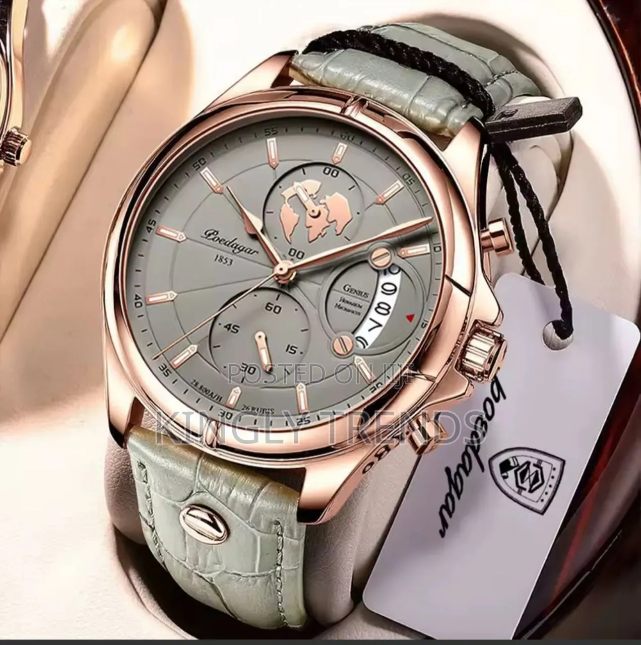 High Quality Poedagar Leather Wristwatch