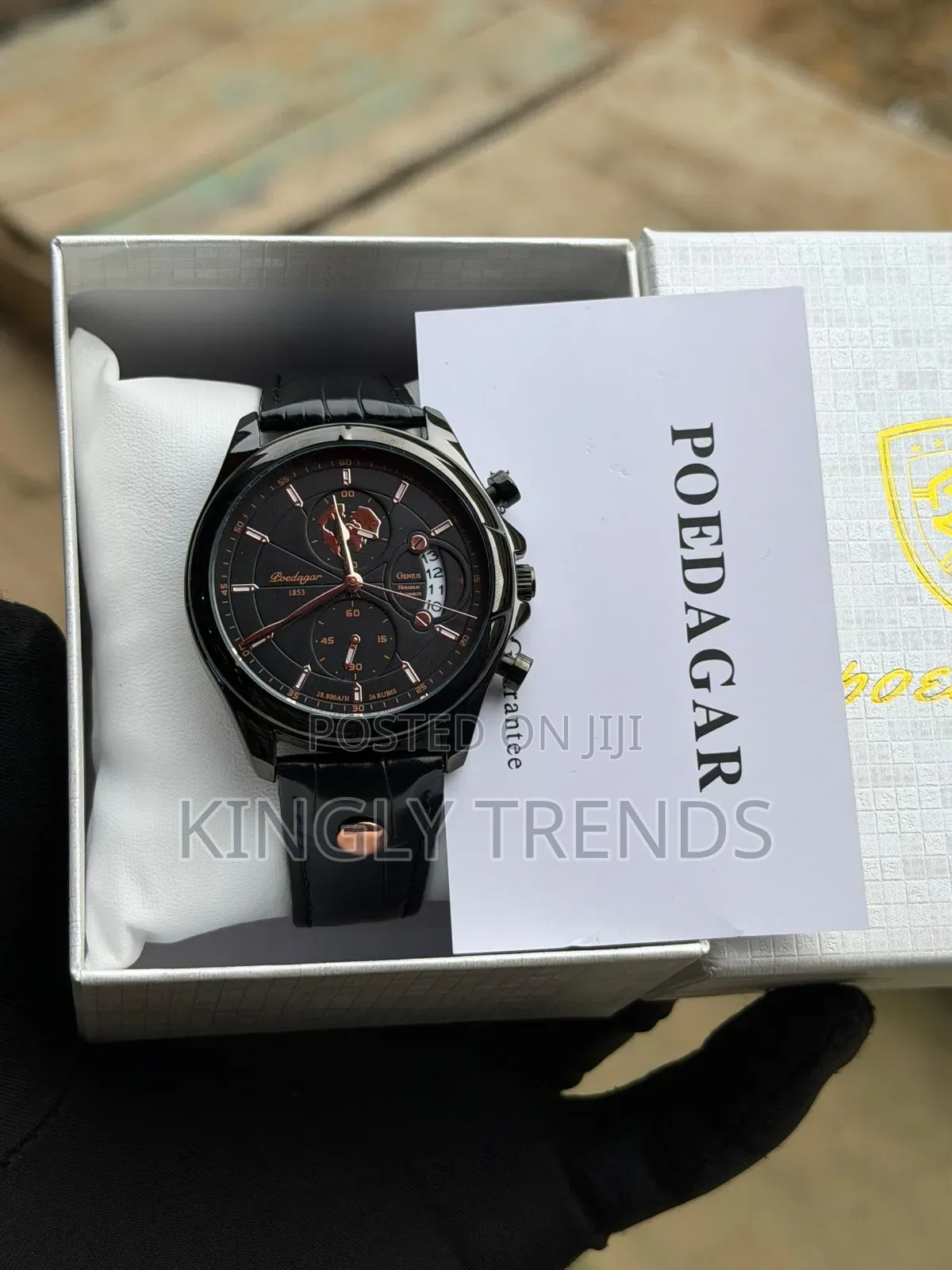 High Quality Poedagar Leather Wristwatch