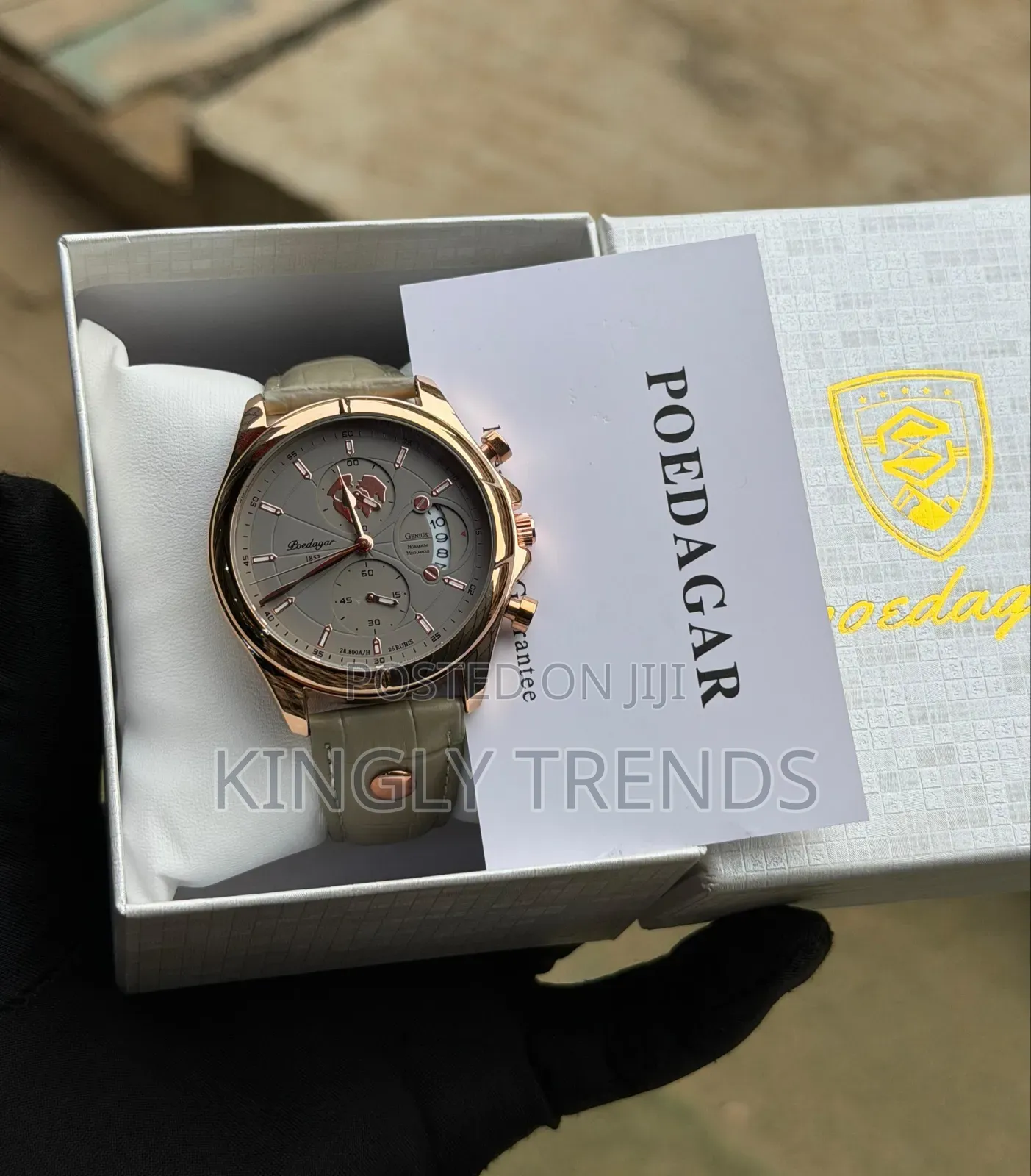 High Quality Poedagar Leather Wristwatch