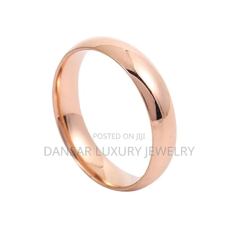 Plain Polished Steel Wedding Bands