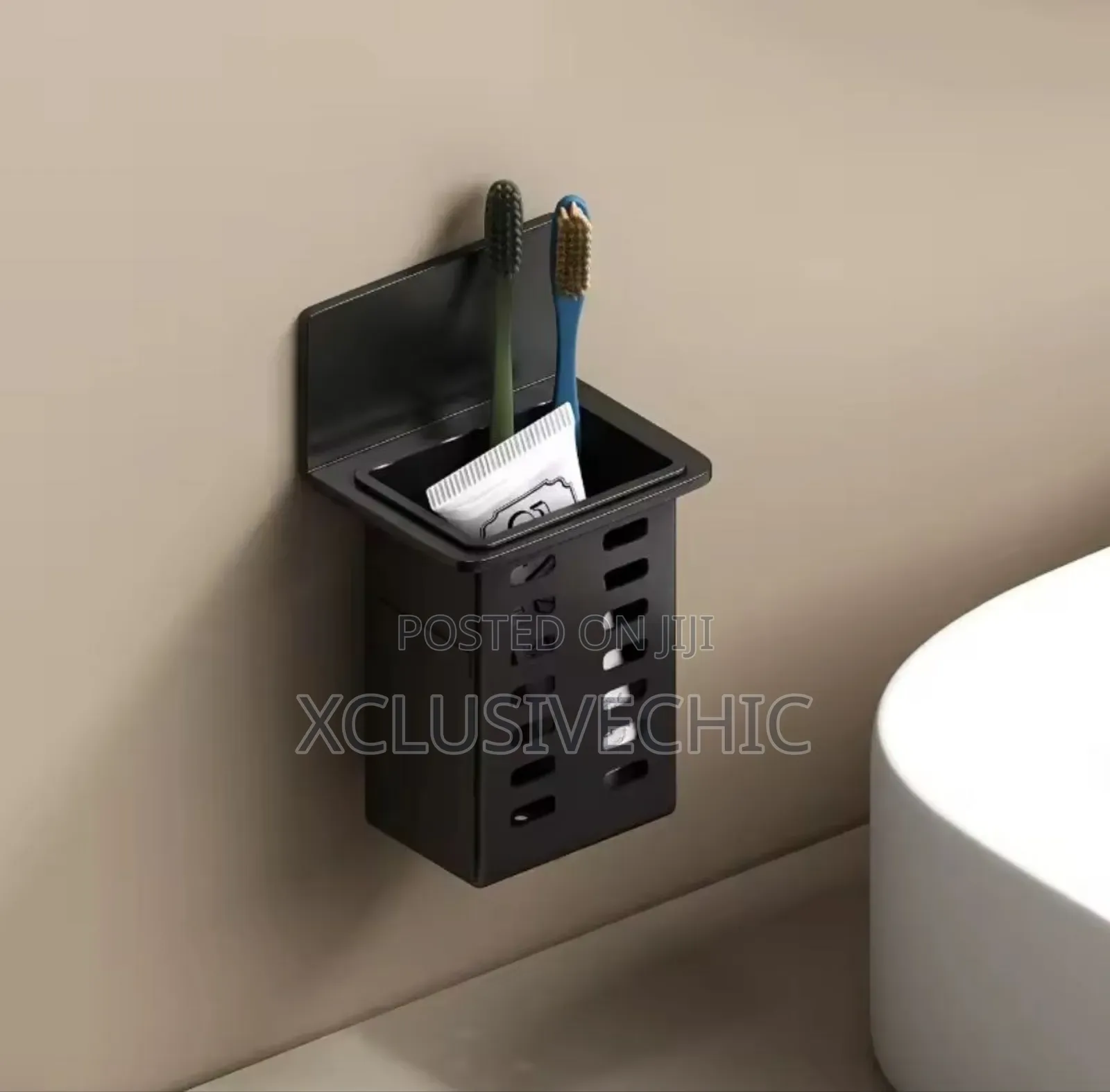 Black Wall Mounted Toothbrush Holder