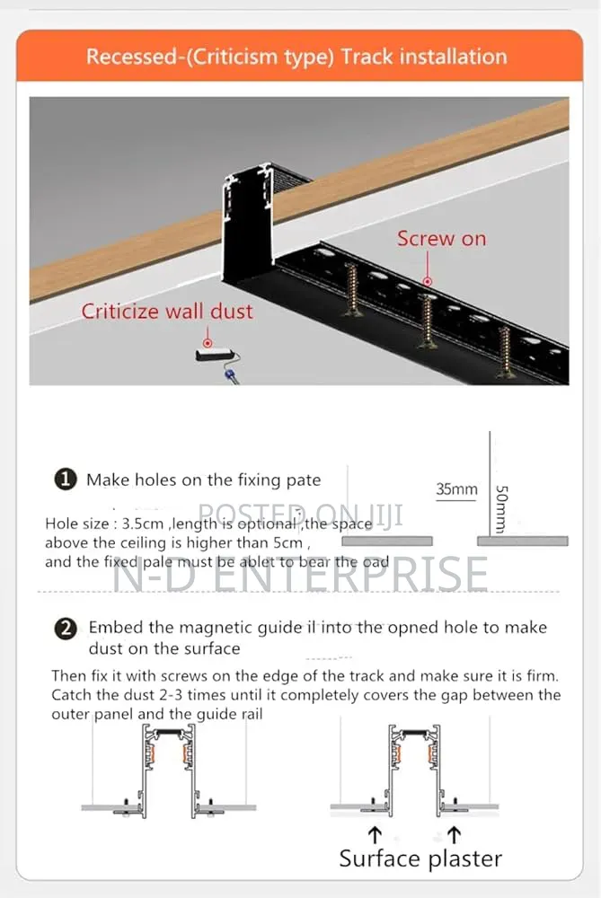 Recessed Magnetic (Criticism Type) Track Rail