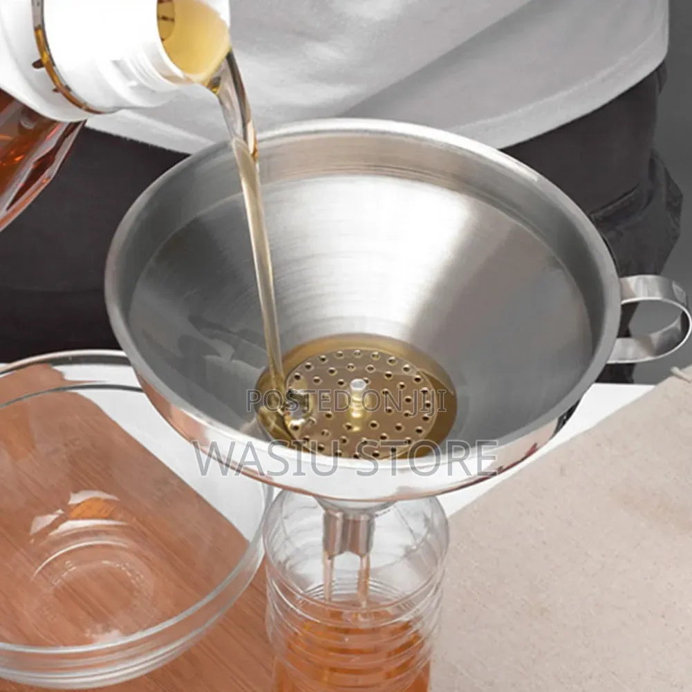 Stainless Steel Cone Funnel With Detachable Filter Net