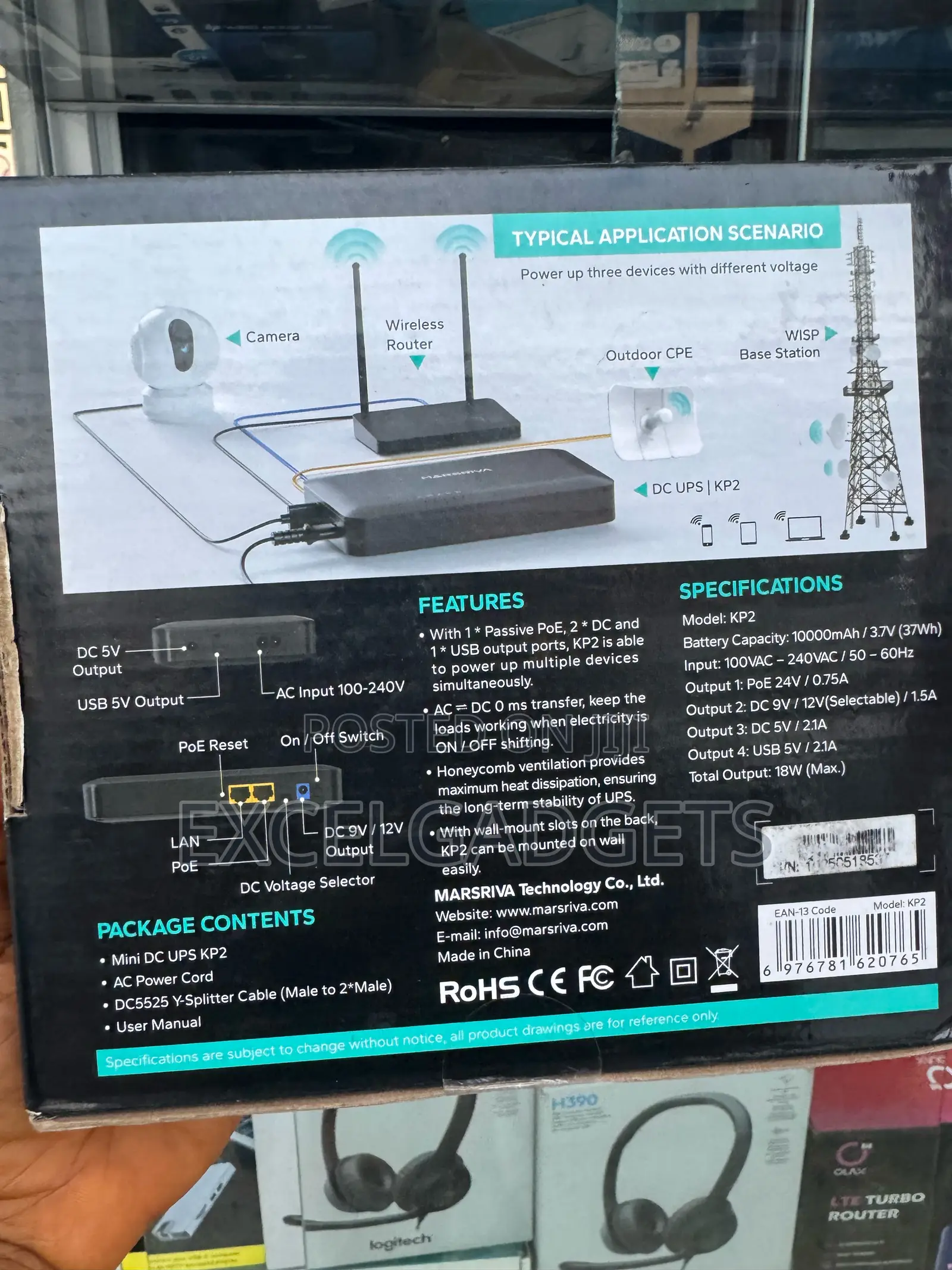 Smart Mini Dc Ups , Router’S Power Bank 10000mah