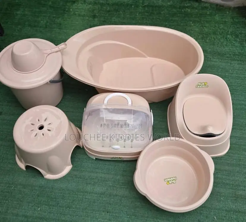 Baby Bath Set With Bottle Storage