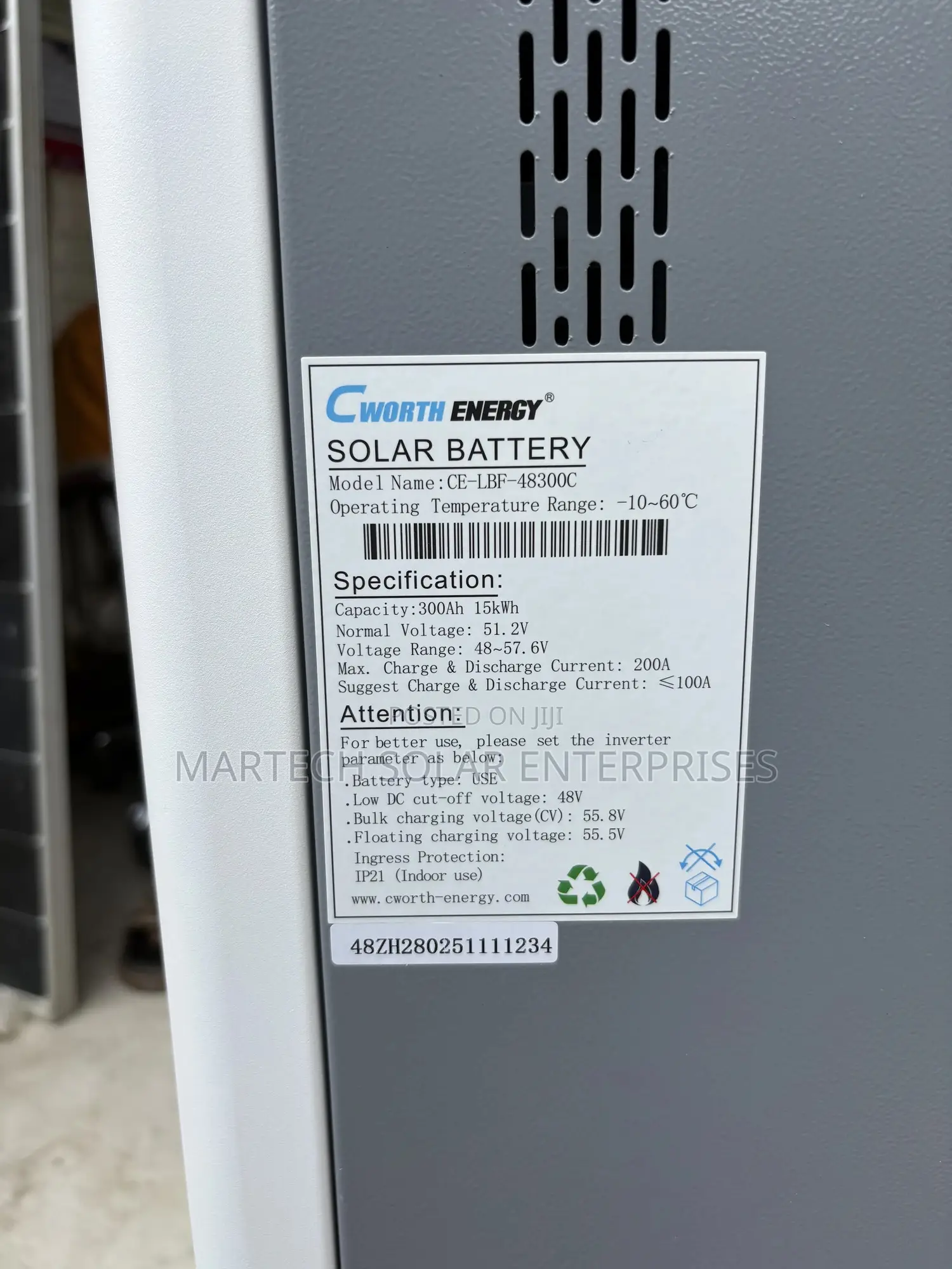 15kwh Cworth Lithium Ion Battery 48v System