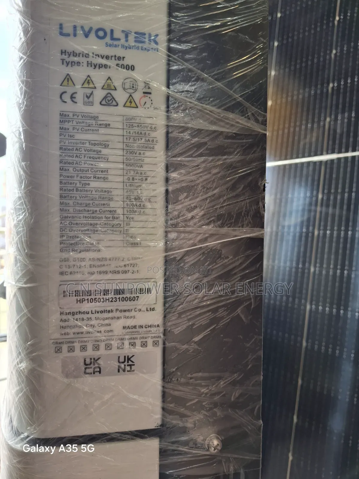 Livoltek All-in-1 5kva, Hybrid Inverter 5kwh Lithium-Ion Battery