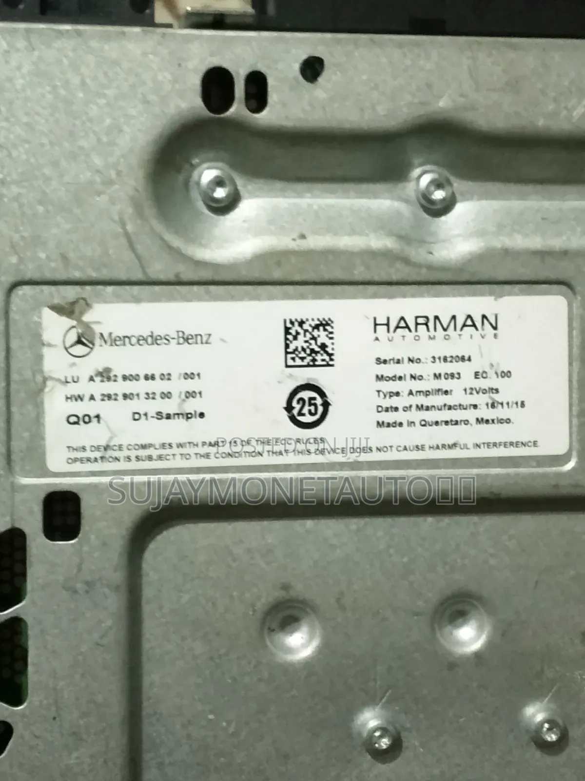Mercedes Benz 167 Amplifier for Gle,Glc Lastest Model