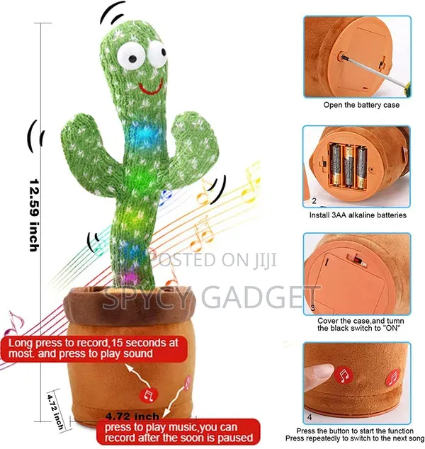 Dancing Talking Cactus Toy for Kids