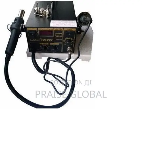 2 in 1 SMD Rework Station, - Hot Air Gun + Solder Iron + 3 Nozzles