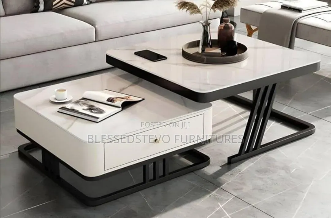 White Fine Centre Table With Drawer