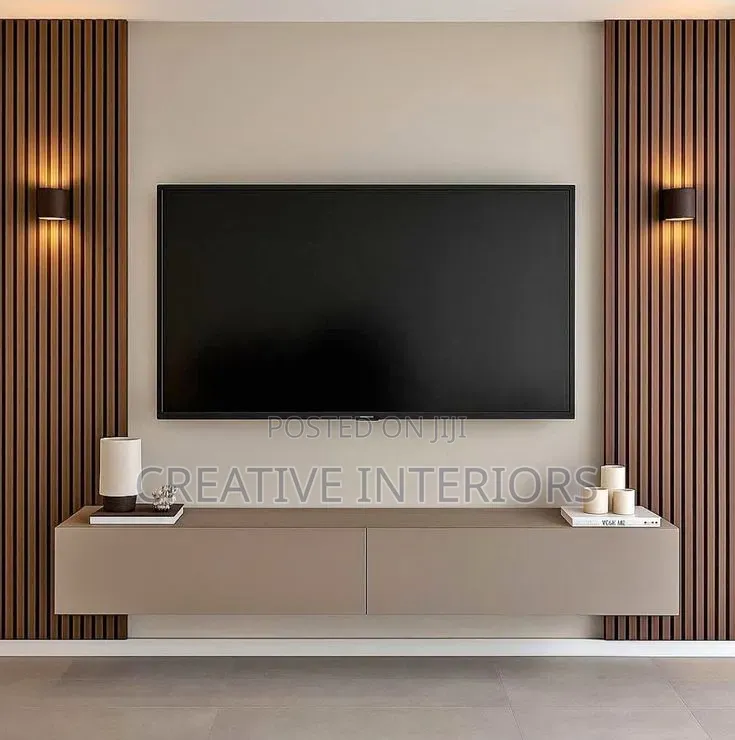 Fluted Panel X Marble Sheet Tv Wall Console
