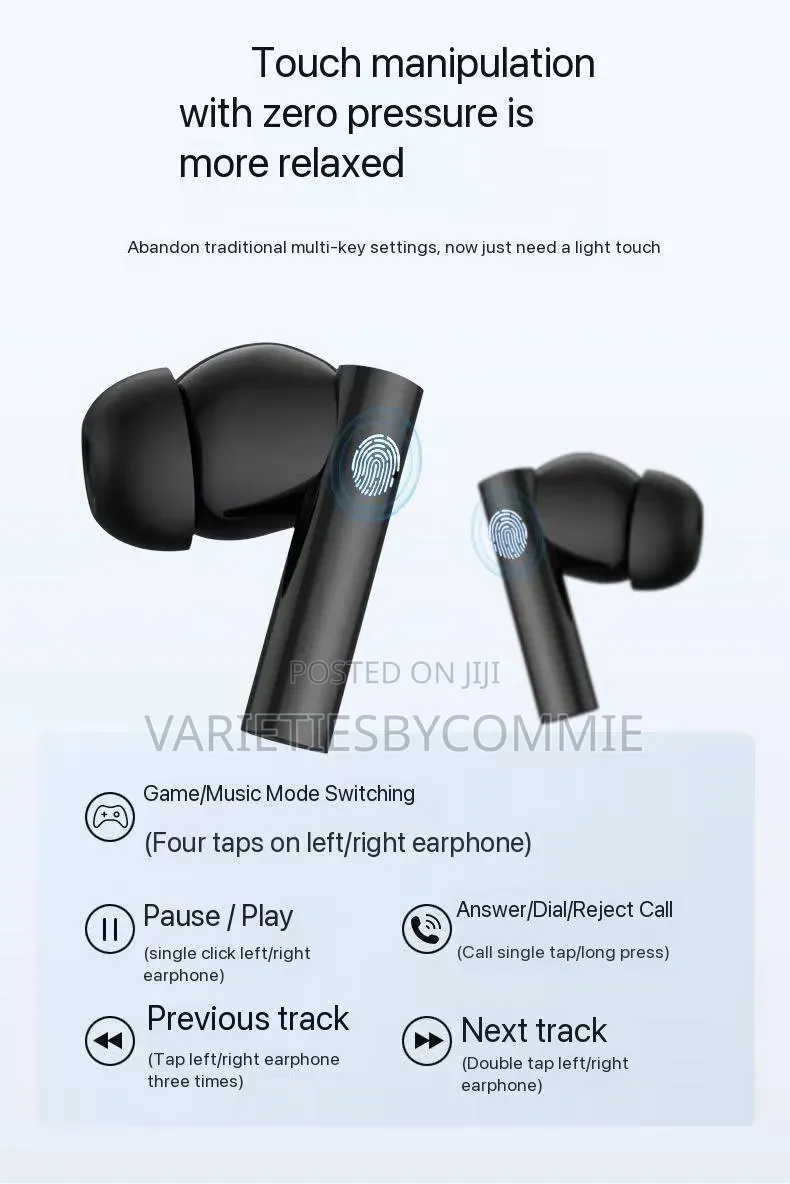 Dx-45 Finger Touch Bluetooth Earbud/Earpod