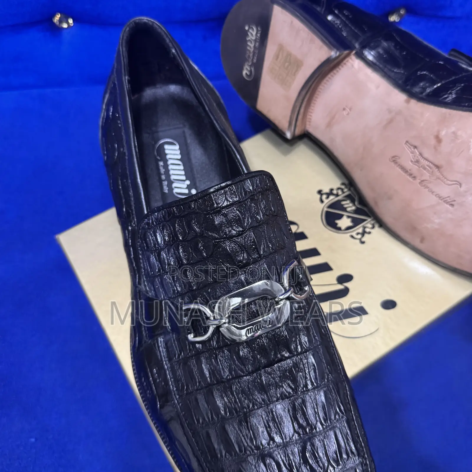 Italian Leather Mauri Shoes for Royal Men