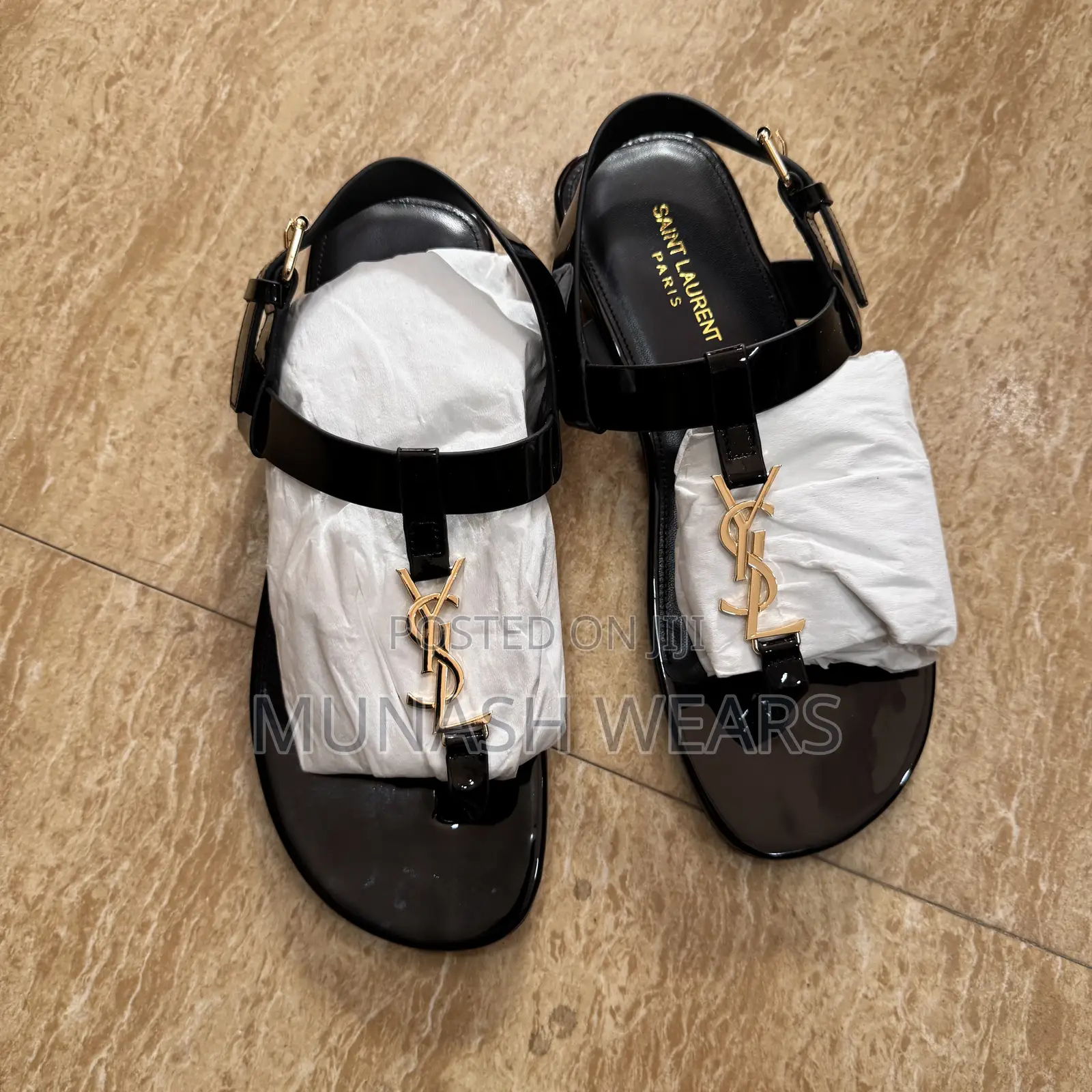 Original Ysl Leather Sandal
