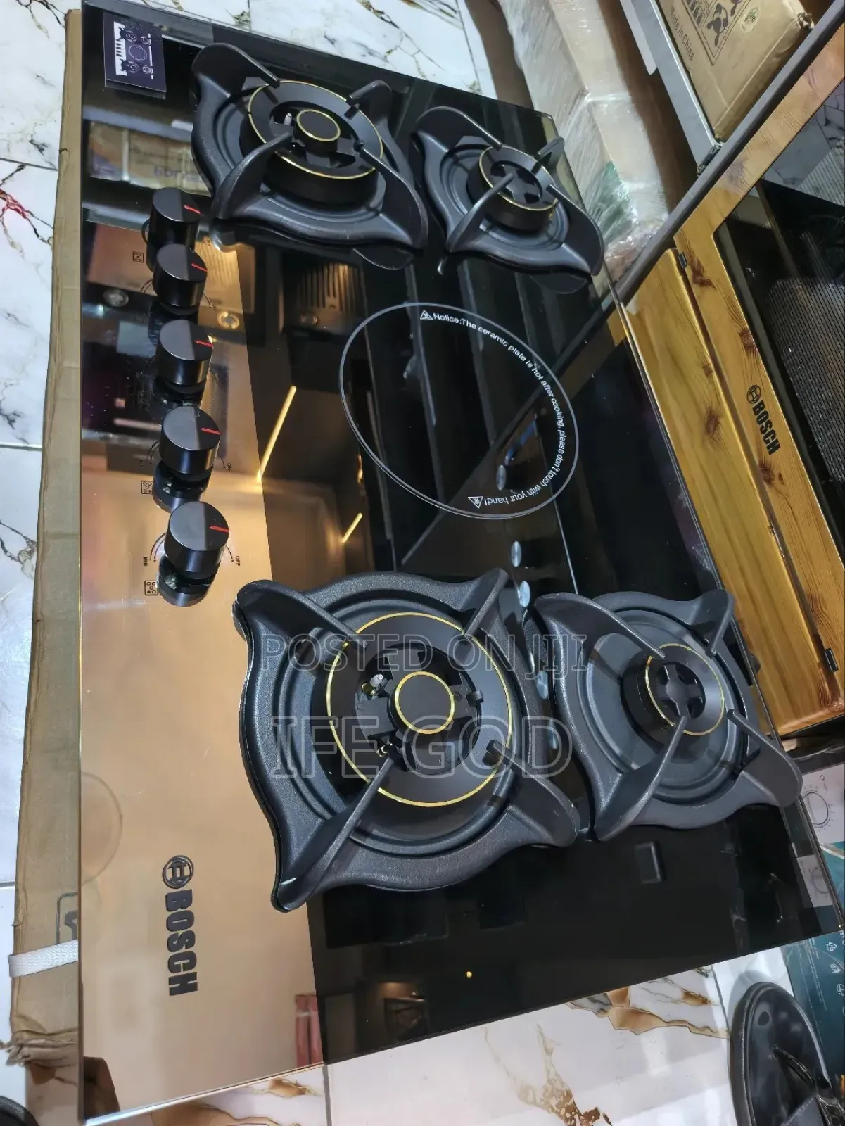 Original Bosch 2026 New Design Built-in 4+1 Gas Electric Cooker Hob
