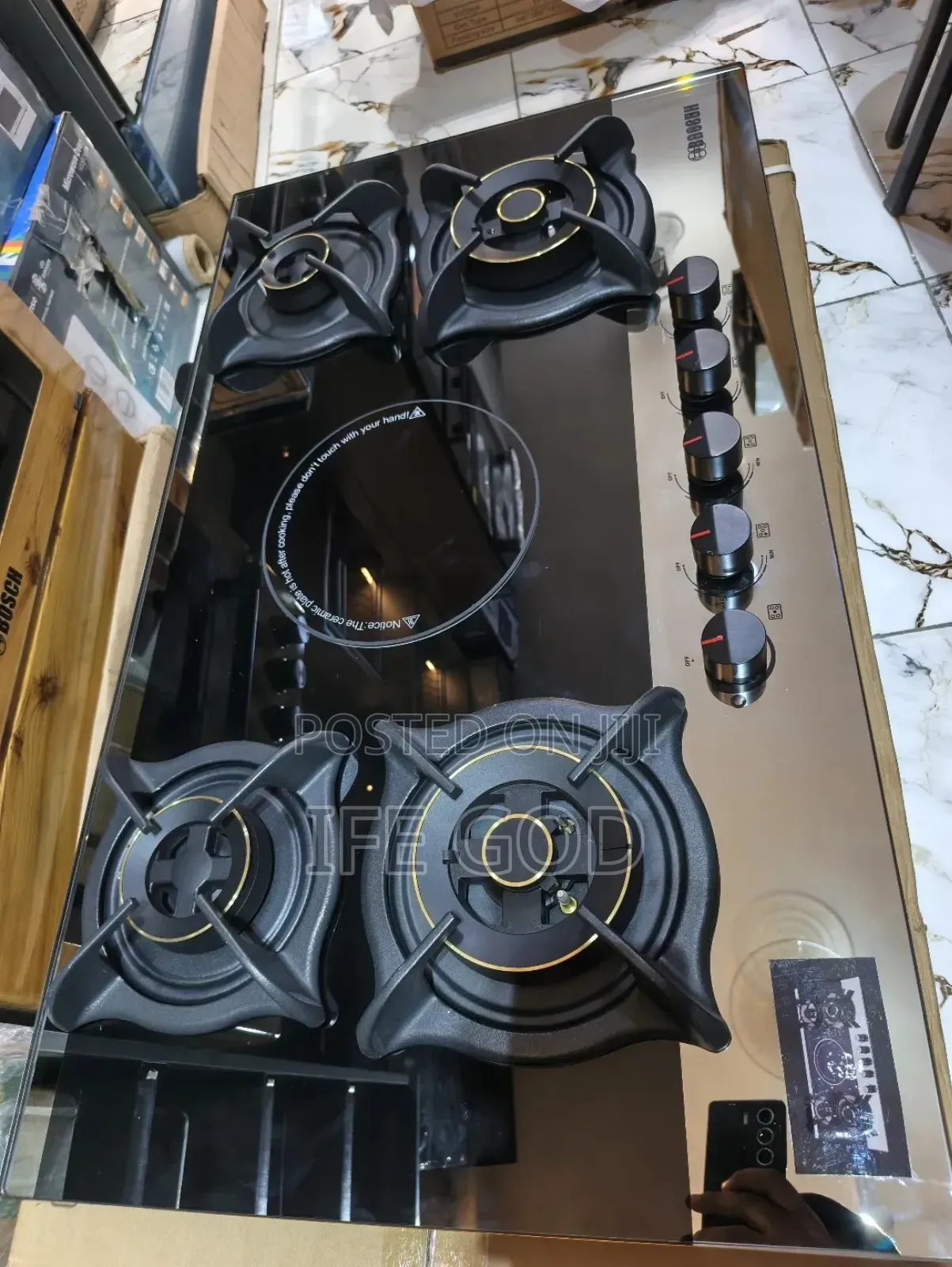 Original Bosch 2026 New Design Built-in 4+1 Gas Electric Cooker Hob
