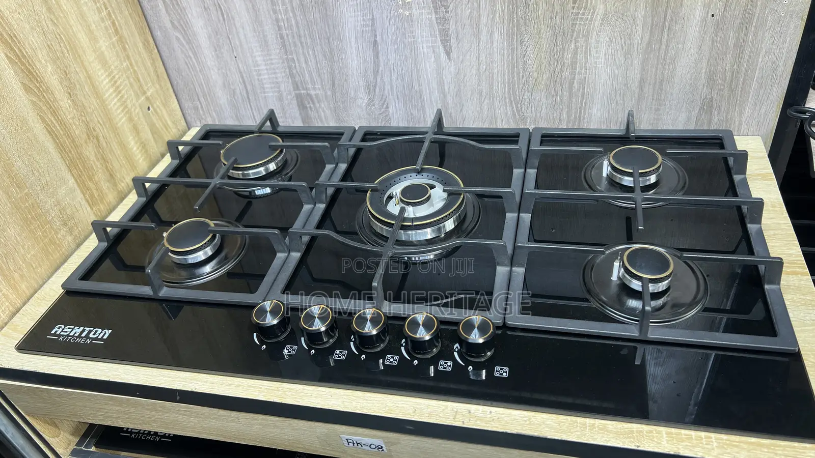 Black 5 Burner Gas Cooker