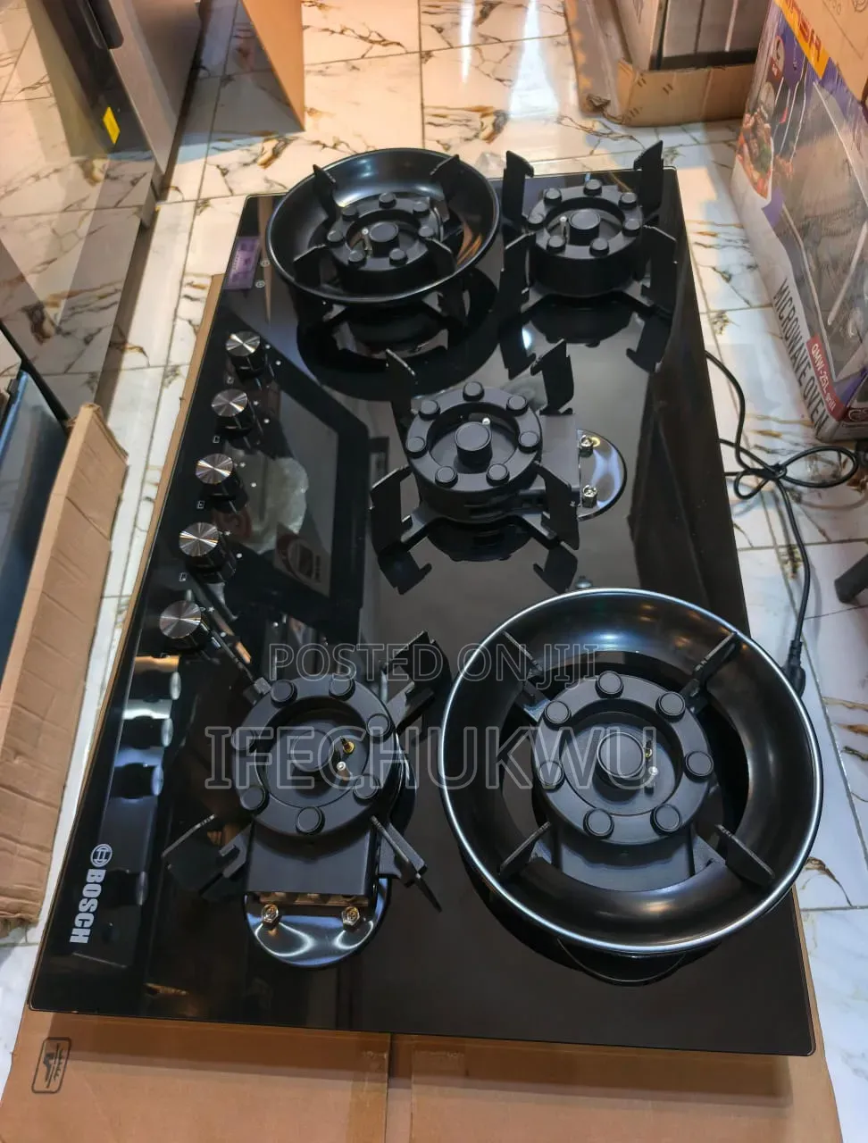 Original Bosch Built-in 90cm Flips Up Automatic 5 Burners Gas Cooker