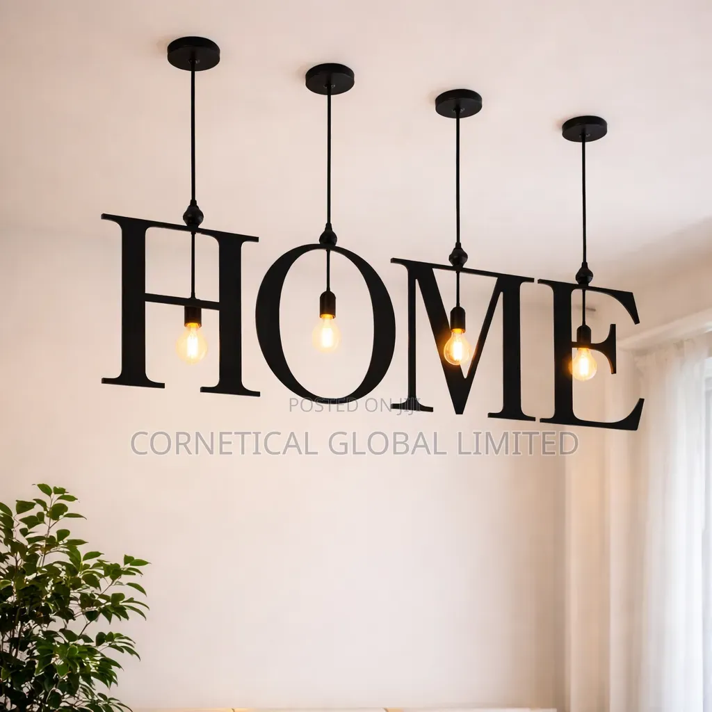 Modern “Home” Letter Chandelier Light Fixture