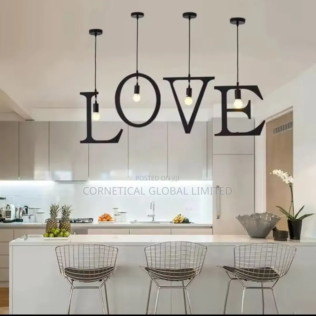 Modern “Love” Letter Chandelier Light Fixture