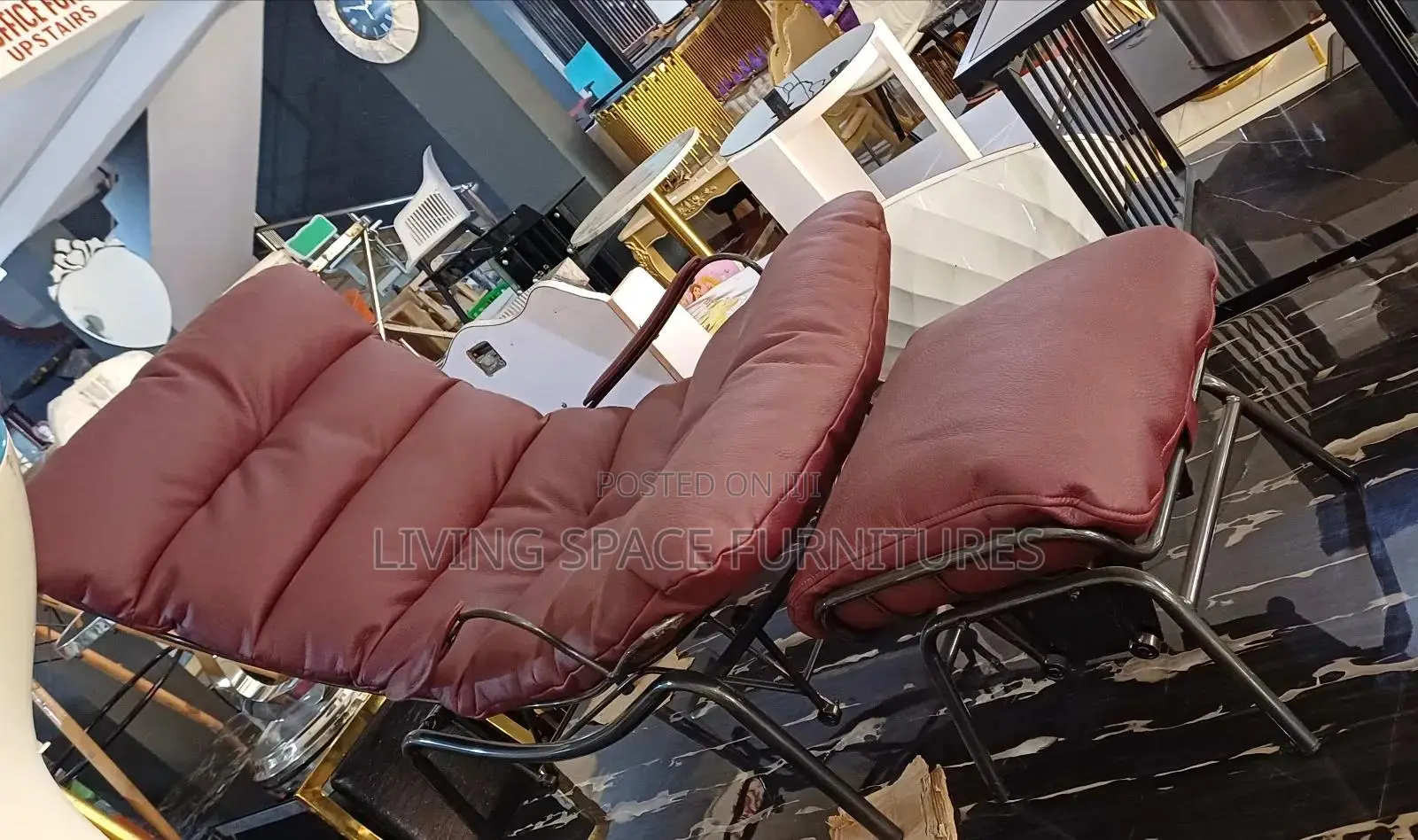 Rocking Relaxing Leather Chair With Footrest