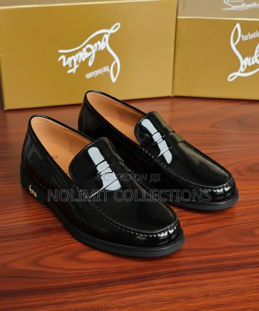 Christian Louboutin Glossy Leather Loafers