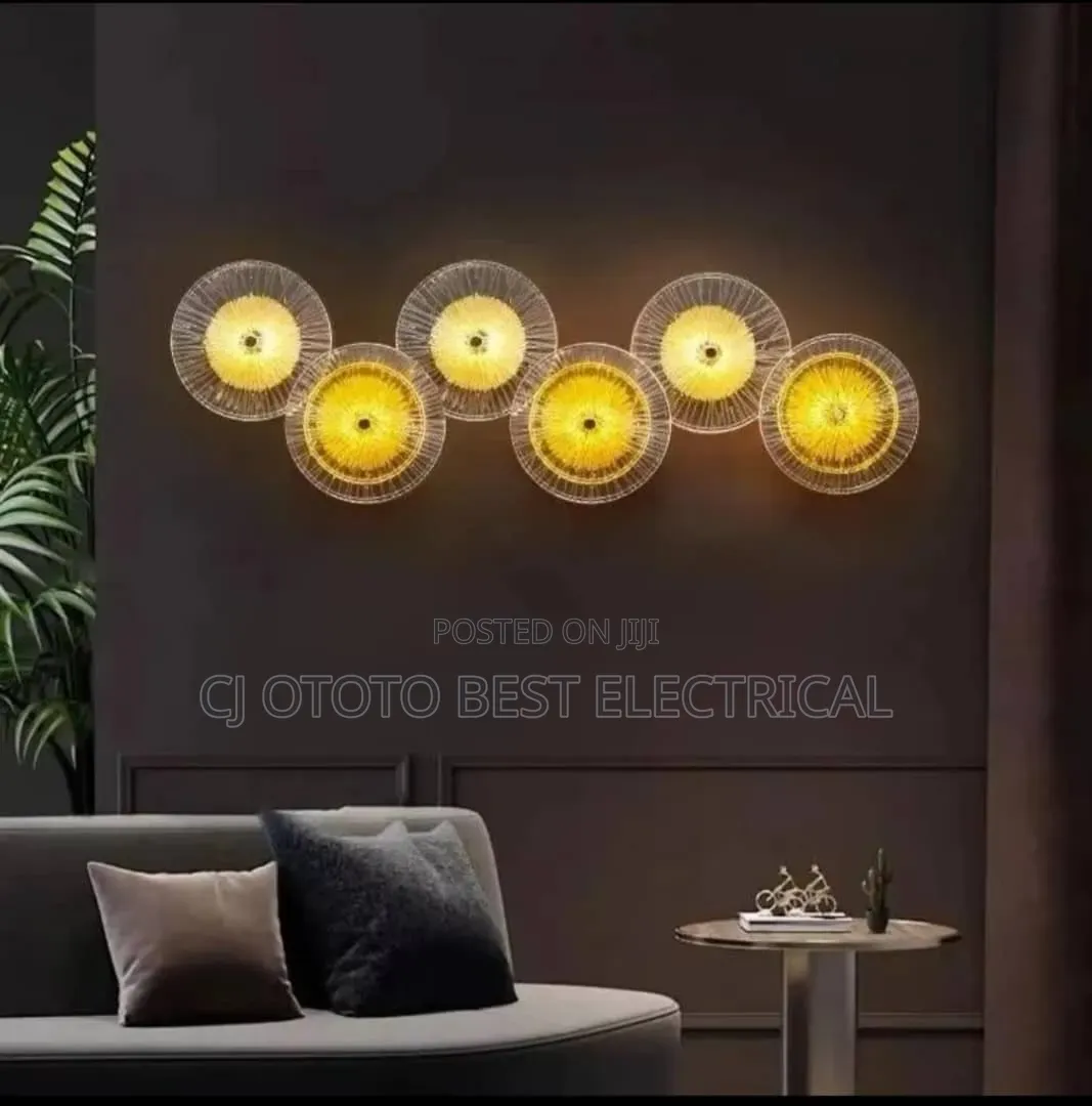 Crystal Glass Wall Light, Available as You Seen Charging Colors