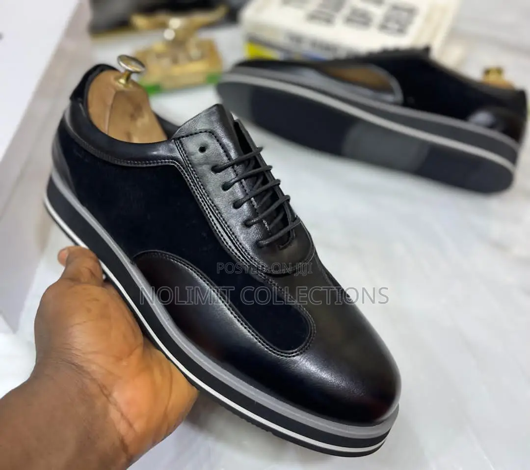 Lacoste Leather and Suede Shoes With Platform Soles