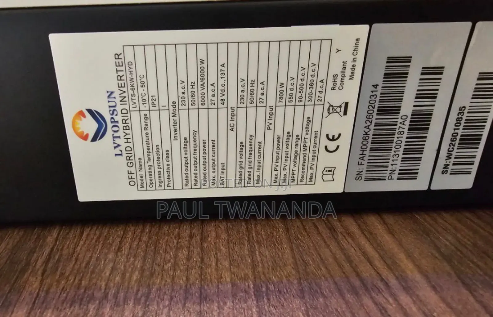 Lvtopsun 
6kva 48v Hybrid Inverter