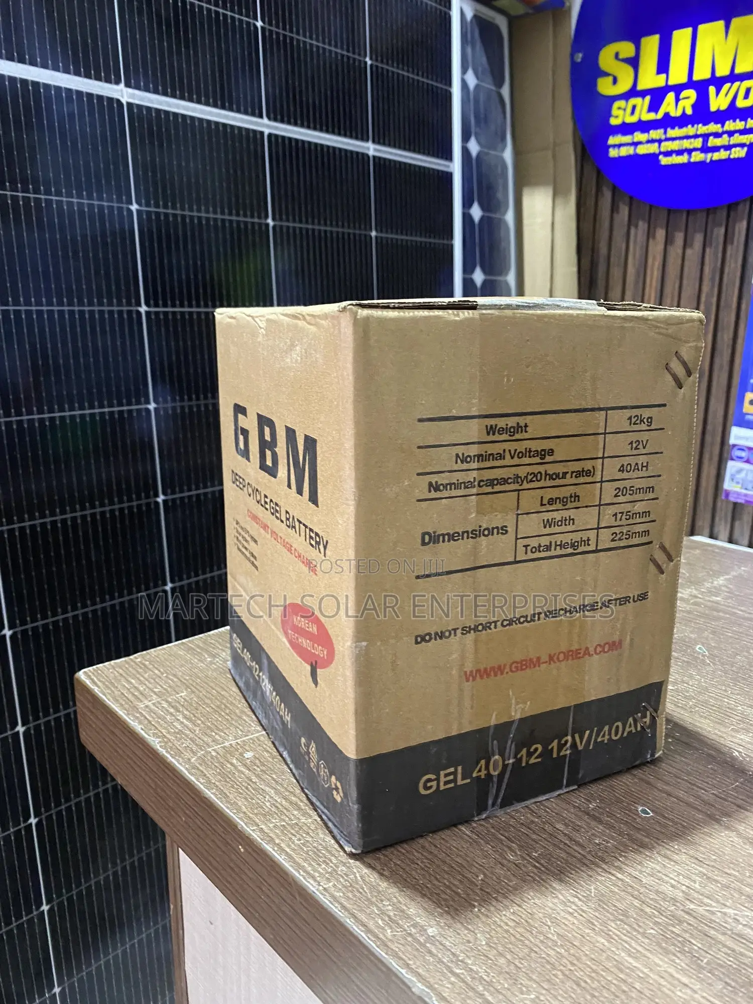 40ah GBM Solar Battery 12v