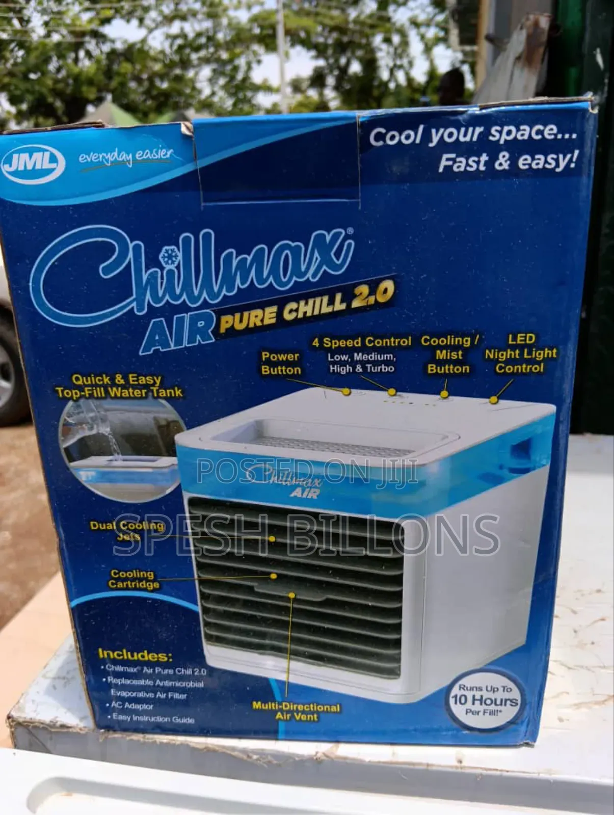 2-in-1 Humidifier / Aircooler, Durable Longlasting, Chills 100%
