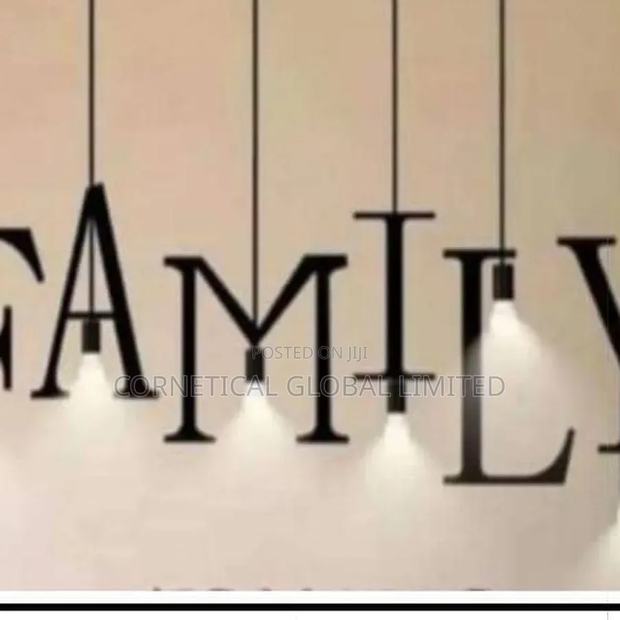 Modern “Family” Letter Chandelier Light Fixture