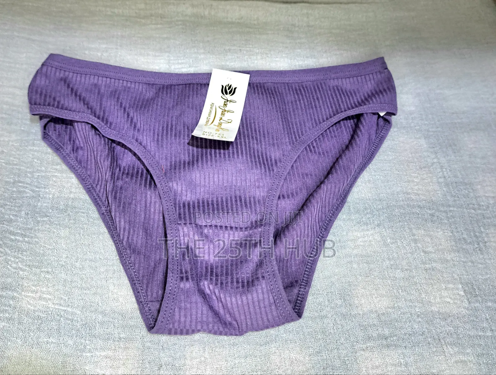 3 Piece Ribbed Cotton Panties Set (Assorted Colors)
