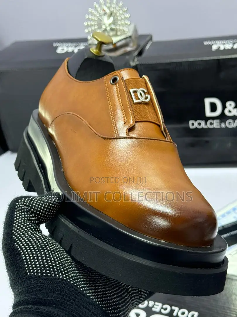 Dolce Gabbana Plain Leather Loafers With Platform Soles