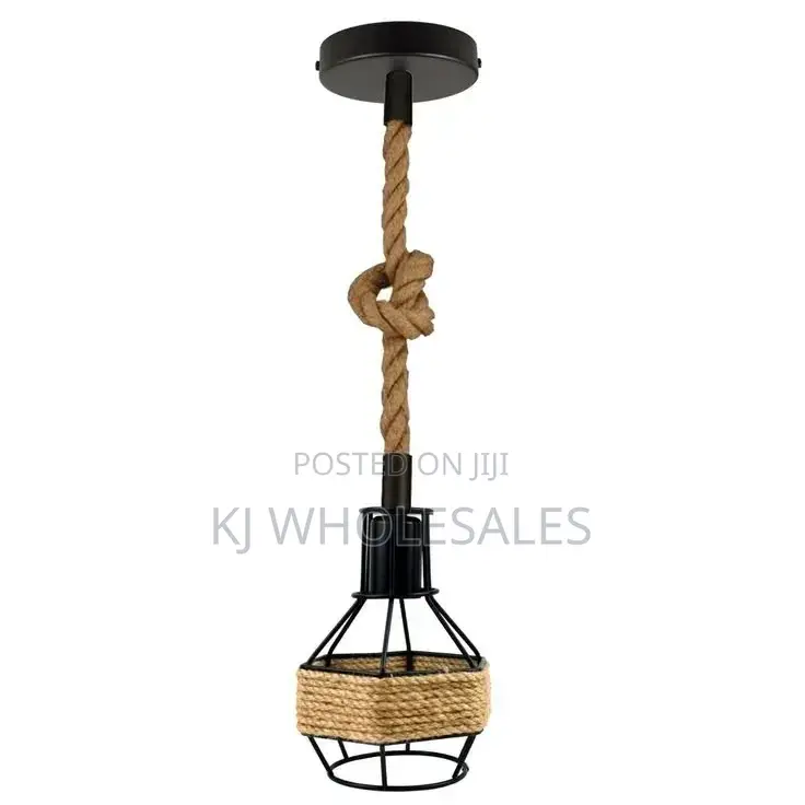 Hemp Basket Dropping Pendant Light