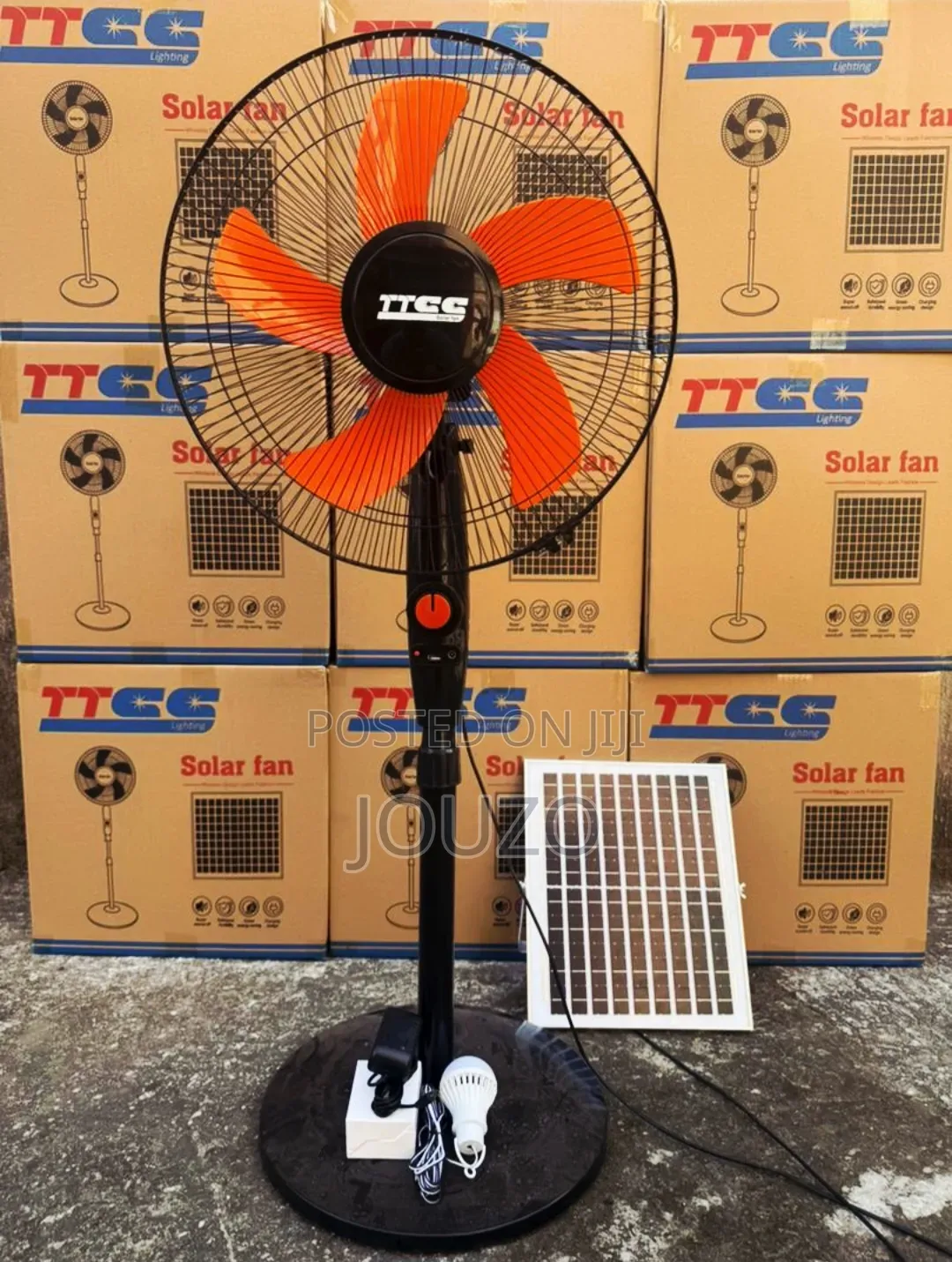 Solar Rechargeable Fan With Panel