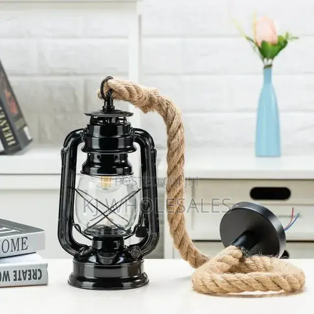 Hemp Kerosene Lamp Dropping Pendant Light