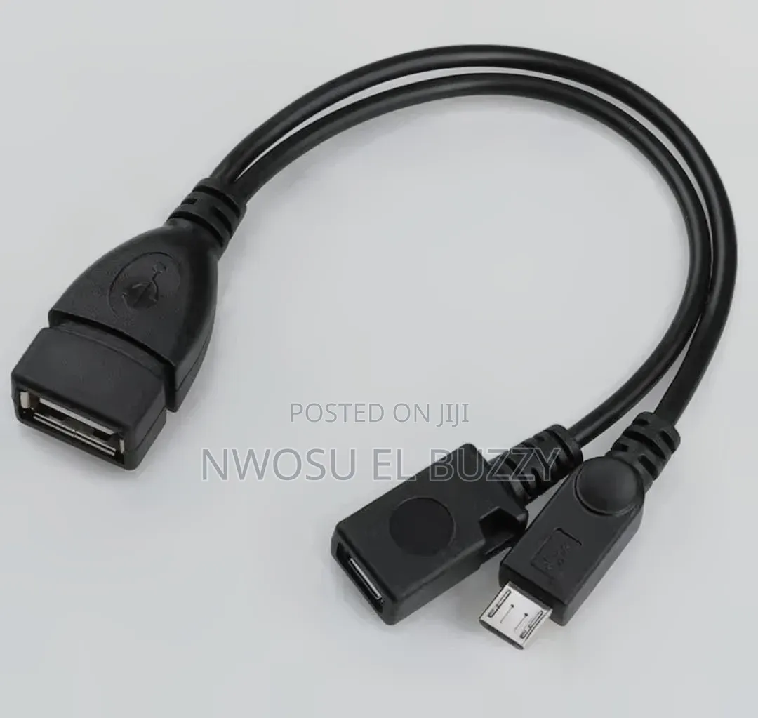 Micro Usb Otg (On-the-Go) Adapter Cable With Power Port. Firestick Etc