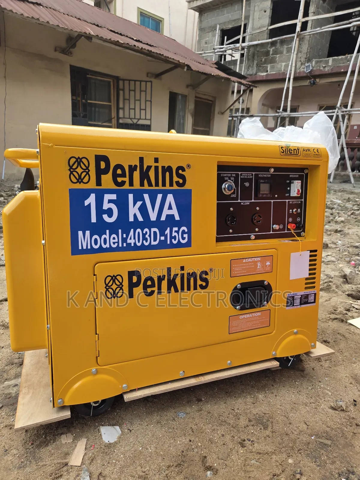Commercial Grade 15kva Perkins Soundproof Generator