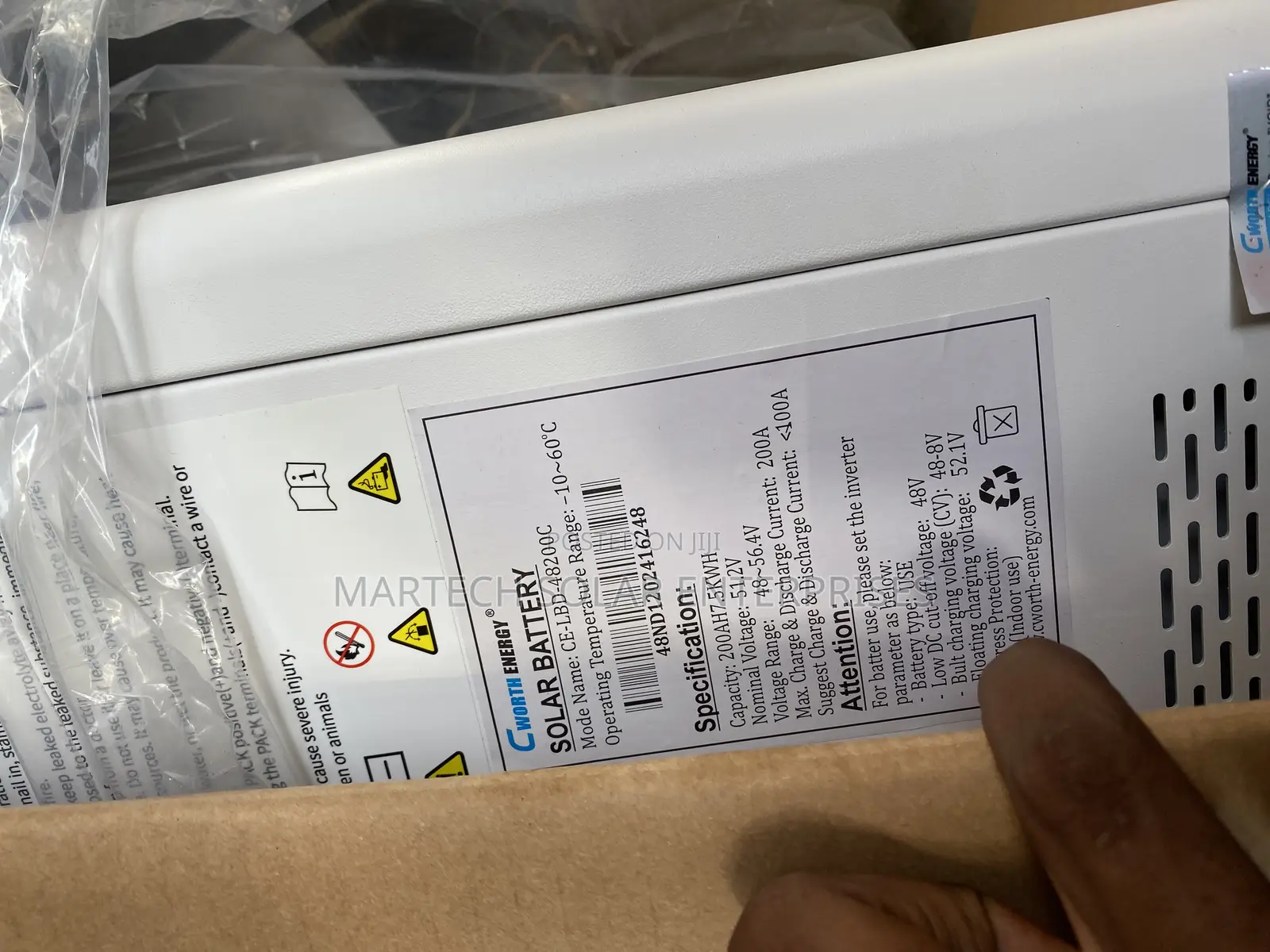 7.5kva/48v Cworth Solar Energy Battery